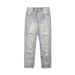 LKTM Men's Wear # American Distressed Jeans Men's Trendy Brand High Street Washed Zipper Split Long Pants_mkmklike.com