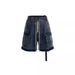 Men's Clothing Straight Pants Men's Trendy All Match Loose Workwear Wide Leg Casual Five Point Denim Shorts_mkmklike.com