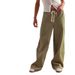 Women's Striped Wide Leg Jeans - High Waisted Loose Fit Casual Denim Pants With Elastic Waistband & Patchwork Design For Streetwear Fashion_mkmklike.com