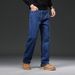 Pure Cotton Loose Straight Jeans Men's Simple Versatile Plus Fat Plus Size Jeans Spring And Summer New Foreign Trade Pants_mkmklike.com