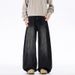 Men's Clothing & Archer0603 & Autumn/Winter Street Style Japanese Retro Distressed Trendy Wide Leg Patchwork Versatile Straight Leg Jeans For Men_mkmklike.com