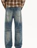 Autumn And Winter New American Retro Flower-tied Cat Whisker Jeans Men's Loose Wide-leg Trousers_mkmklike.com