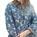 Women's Printed Denim Jacket – Oversized Casual Coat With Polo Collar, Comfortable Cotton Blend For Streetwear & Autumn Fashion_mkmklike.com