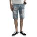 Men's Summer Thin Ripped Denim Shorts Loose Straight Leg Five Point Pants Trendy mid Length New Style_mkmklike.com