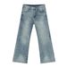 Vintage Washed Denim Flare Pants For Men - Retro High Street Style Comfortable Cotton Trousers_mkmklike.com