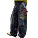 Men's Clothing Men's High End Straight Leg Jeans Loose Fit Fashionable Distressed Colorful Graffiti Wide Leg Dirty Pants For Spring Autumn_mkmklike.com