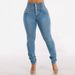 Women's Clothing New Elastic Slim Jeans Women's Button Pencil Slim High Waist Hip Trousers_mkmklike.com