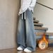 Men's Retro Bootcut Jeans With Fleece Lining, Relaxed Fit Casual Pants For Winter, Fashionable & Slimming Trousers_mkmklike.com