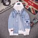 Loom Spring And Autumn Hooded Denim For Men Korean Style Trendy Student Jacket Slim Fit Handsome Retro Top Men's Clothing_mkmklike.com