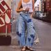 Women’s Clothing Spring Casual Loose Mid Waist Tube Shaped Women's Jeans_mkmklike.com