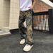 American Trendy Brand Branch Camouflage Retro Tooling Casual Pants Men's Spring And Autumn Ruffian Handsome Versatile High Street Loose Wide-leg Pants_mkmklike.com