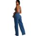 Women's Clothing Fashion Personality Elastic Versatile Wide Leg Straight Trousers_mkmklike.com