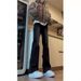 Black Gray Straight Leg Workwear Jeans For Men, Autumn New Zipper Design, American Style, Vibe Curved Knife Slightly_mkmklike.com
