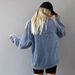Trendy Oversized Denim Jacket For Women - Classic Polo Collar With Functional Pockets (Light Blue/Navy/Black/Charcoal/White, S-2XL)_mkmklike.com