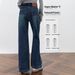 Women's New Flared Denim Pants, High-waisted, Slimming, Loose-fitting, Casual Long Jeans_mkmklike.com