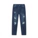 Men's Slim Fit Stretch Jeans - Ripped & Distressed Denim Pants With High Elasticity, Comfortable Cotton Blend, Skinny Tapered Leg For Casual Style_mkmklike.com