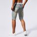 European Size Men's Clothing Retro Washed Yellow Denim High-Rise Waistband Shorts Summer Hot Selling_mkmklike.com