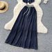 Women's Clothing Summer Outfit For Women Retro Sleeveless V Neck Denim Vest, High Waist Drape Skirt, Two Piece Suit_mkmklike.com