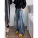 Nordmann American High Street Vibe Style Bamboo Pattern Scimitar Jeans Men Loose Slimming Wide Leg Casual Cleanfit Pants_mkmklike.com