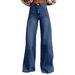 Vintage Wide-Leg High-Waisted Jeans – Relaxed Fit Distressed Denim Pants For Women_mkmklike.com