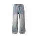 Retro Baggy Men's Jeans With Rhinestone Details, Oversized Loose Fit Denim Pants For Streetwear & Hip-Hop Style, Comfortable Cotton Blend Trousers_mkmklike.com