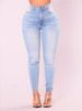 K New Hip Hugging Plus Size Pencil Jeans For Women_mkmklike.com