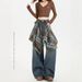 High Street Fart Curtain Wide-Leg Jeans For Women 2025 Autumn New Slim High-Waist Loose Retro Ripped Straight Pants_mkmklike.com