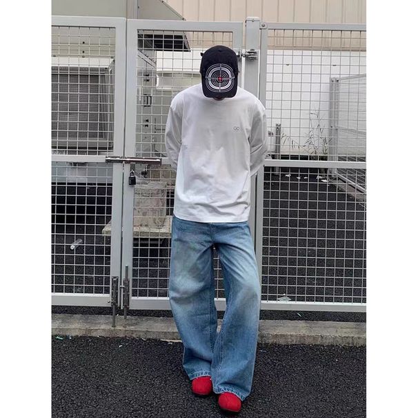 Vintage Washed Denim Jeans For Men – Relaxed Wide-Leg Trousers With Euro-Japanese Streetwear Vibe (S-3XL, Mid-Rise, Light Stretch)_mkmklike.com
