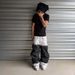 "Gothic Streetwear Unisex Distressed Patchwork Jeans – Oversized Straight-Leg Pants With Dark Aesthetic Harajuku Style"_mkmklike.com