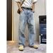 Men's Vintage Distressed Paint-Splatter Jeans – Loose Straight Leg & Streetwear Style | Washed Denim | Oversized Fit | Urban Graffiti Aesthetic_mkmklike.com