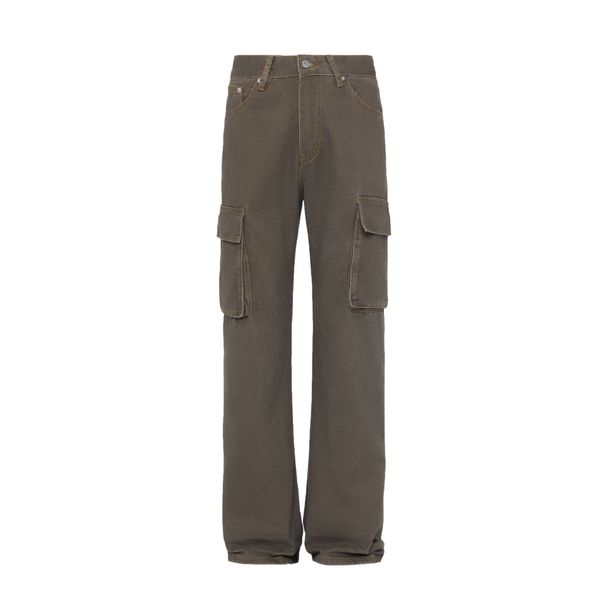 Men's Clothing Retro Fashion Overalls Loose Drape Simple All Match Straight Heavyweight Jeans_mkmklike.com