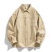 Men's By Dengjue 2026 Spring New Workwear Turn-down Collar Solid Color Retro Casual Loose Shirt Jacket_mkmklike.com