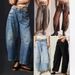 Women's Clothing Spring Casual Loose Mid Waist Tube Shaped Women's Jeans_mkmklike.com