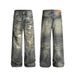 Streetwear Distressed Jeans – Vintage Washed Denim Pants With Raw Hem & Knee Rips (S-XXL)_mkmklike.com