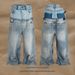 Men's Clothing High Street Design Double Layer Stitching Baggy Jeans Loose Wide Leg Straight Denim Trousers Men_mkmklike.com