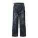 American Style Dirty Dye Wasteland Design Cargo Jeans Unisex Unique Street Fashion Floor-Length Pants_mkmklike.com