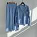 Cross-border Women's 2-Piece Vintage Plus Size 2025 Cotton Linen Shirt Set High-Waisted Loose Pants_mkmklike.com