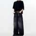 Vintage Washed Black Straight-Leg Jeans – Oversized Streetwear Denim Pants For Men (S-XL)_mkmklike.com