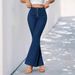 Women's Stretch Slim Fit Denim Trousers Fashionable Slightly Flared Clothing_mkmklike.com