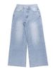 Women's Clothing Washed Blue Zipper Button Closure Jeans_mkmklike.com