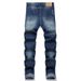 Men's Stretch Slim Fit Jeans – Comfortable Straight Leg Denim Pants For Casual & Streetwear_mkmklike.com