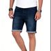 Big & Tall Men's Stretch Denim Shorts - 5-Inch Inseam Roll-Cuff Casual Summer Shorts With Elastic Waistband_mkmklike.com