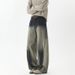 American Retro Wash Gradual Change Scimitar Jeans Men's Slack High Street Trend Casual Versatile Wide Leg Trousers_mkmklike.com