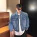 Loom Foreign Trade European And American Niche Metal Shoulder Pad Denim Jacket Loose Fit Spring Washed Vintage Short Coat For_mkmklike.com