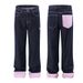 Vibe Design Color Block Cuffed Denim Straight Long Men's Fashion Brand Niche Personality Pocket Stitching Wide Leg Pants_mkmklike.com
