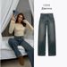 Women's Clothing Women's Wide Leg Jeans - High Waist Relaxed Fit Stretch Denim Pants For Casual & Office Wear (Cement Grey, Sizes 25-32)_mkmklike.com