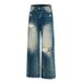 American Style Vintage Ripped Jeans For Men 2025 New Loose Wide-Leg Straight Pants_mkmklike.com