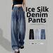 Women's Lyocell Tencel High-Waisted Straight Leg Jeans Summer Thin Slim Fit Petite Wide Leg Pants Ice Silk Loose Fit_mkmklike.com