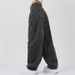 Women's Relaxed Wide-Leg Jeans | Mid-Rise Zip-Fly | Soft Washed Gray Denim | Office & Casual Wear_mkmklike.com