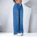 Customized Women's Stretch Denim Trousers Loose Straight Wide Leg Pants European American Fashion Personalized Clothing_mkmklike.com